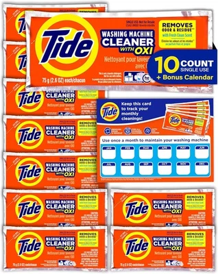 Tide Washing Machine Cleaner, Washer Cleaner 2.6 Ounce (Pack of 10)  - Image 1 of 4