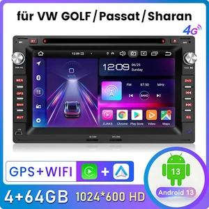 DVD 4+64GB CarPlay Android Autoradio Für VW Polo 9N Golf 4 Passat B5 T5 GPS Navi - Bild 1 von 15