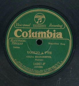 78tk-Ethnic Italian -COLUMBIA 14267-F-(Gilda Mignonette,Soprano-(Suonne Napule) - Imagen 1 de 2