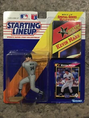 1992 Starting Lineup KEVIN MAAS Figure, Card, Poster New York Yankees SLU NEW - Image 1 of 4