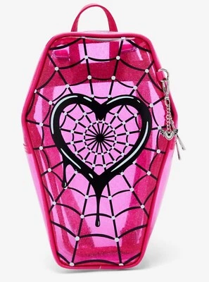 Mochila MONSTER HIGH HOT TOPIC Ataúd Rosa Translúcida Nueva con Etiquetas Foto 1 de 3