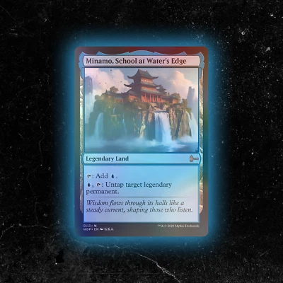 FOIL - Minamo, School at Water's Edge - Custom Magic: The Gathering Card - HQ - Image 1 of 4