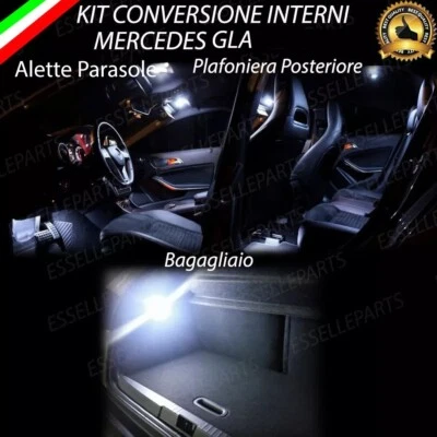 KIT LED INTERNI MERCEDES GLA PARASOLE +POSTERIORE + BAGAGLIAIO 6000K CANBUS - Immagine 1 di 4