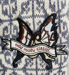 ODD MOLLY Classic 233 Tight Knit Geometric Fairy Patch Tie Jacket Size 3(M-L) - Picture 1 of 13
