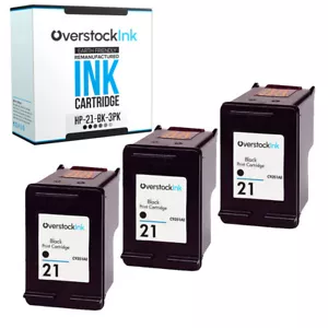 Tinta de impresora HP OSI compatible con 3PK 21 para HP DeskJet D2320 D2345 D2360 D2400 3938 - Imagen 1 de 1