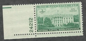 US. 990. 3c. Executive Mansion, National Capital 150th ANNIV. w/Pl#. MNH. 1950 - Picture 1 of 1