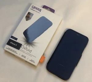 Gear4 Oxford D30 Shock Cover wallet Impact Protection Case - iPhone X Xs - BLUE - Picture 1 of 1