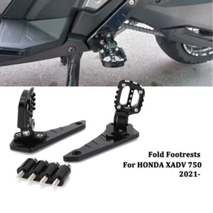 Folding Footrests For HONDA XADV 750 X-ADV 750 2021-2024 CNC Passenger Foot Pegs - Picture 1 of 18