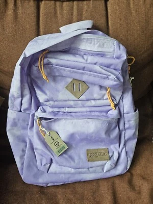¡Nuevo! Mochila escolar JanSport Double Break pastel lila erosionada Ripstop Foto 1 de 4