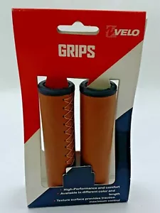 Velo Brown Leather Grips - Picture 1 of 2