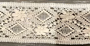 Vintage Nottingham Lace 101"" + 61"" 4,5 Yards - Bild 1 von 7