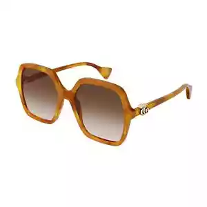 Gafas de sol Gucci GG1072SA-003 para mujer con marco Havana/lentes marrones degradadas - Imagen 1 de 4