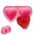 Mould 3D Silicone Heart Rose Fondant Shape Cake Mold DIY Sugar Craft Soap Candle