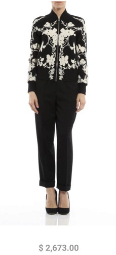 ALEXANDER MCQUEENZipped felpa floreale donna taglia large. Tutto esaurito!!