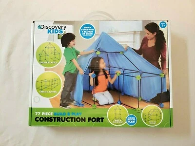 DISCOVERY KIDS 77 Piece Build & Play CONSTRUCTION FORT - Image 1 of 4