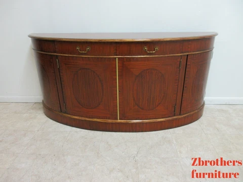 Beacon Hill Paint Decorated Italian Demi Lune Console Sideboard Cabinet Cover