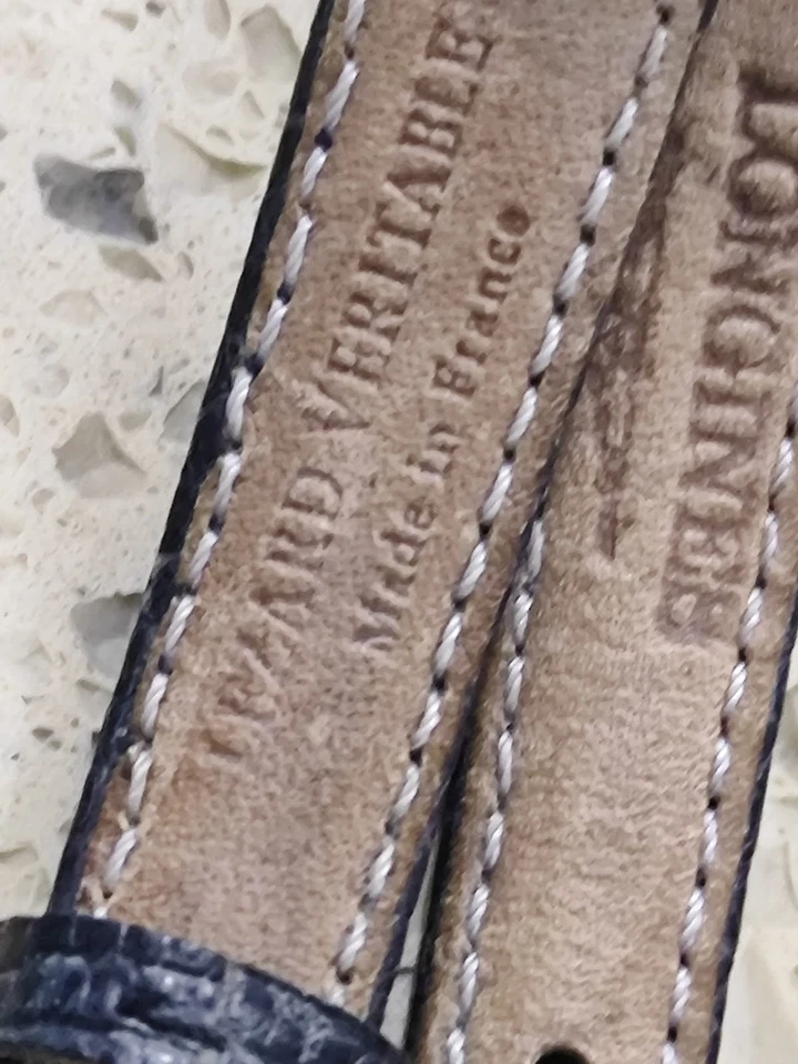 Longines LIZARD VERITABLE Banda/Correa 12mm Dama Negra Con Hebilla Dorada Usada Foto 1 de 4