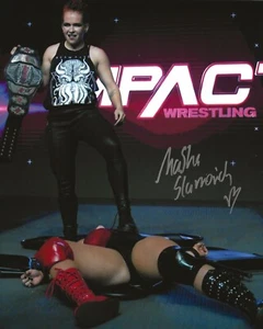Foto firmada autografiada por AEW MASHA SLAMOVICH 8x10 3- lucha libre WWE/TNA/MLW con certificado de autenticidad - Imagen 1 de 1