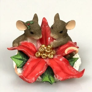 Charming Tails Christmas Xmas Season of Love Figurine Mouse Mice Glitter Griff - Imagen 1 de 8
