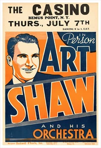 Impresión de póster de concierto Artie Shaw 1938  - Imagen 1 de 1
