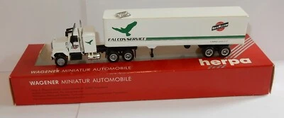 Herpa Ho 1/87 Camion Rimorchio GMC Falcon Servizio North Western IN Box - Immagine 1 di 4