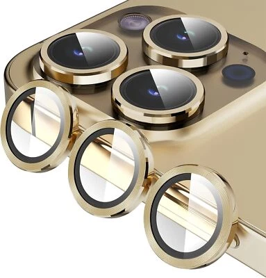 Anillo de metal protector de lente de cámara de vidrio templado para iPhone 17 Pro Max/16E/16/16+ Foto 1 de 4