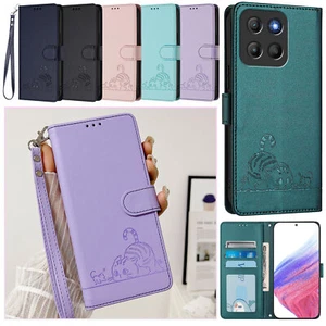 Custodia telefono portafoglio magnetico pelle PU per Motorola E15 G56 G35 G86 Edge 60 cover - Foto 1 di 96