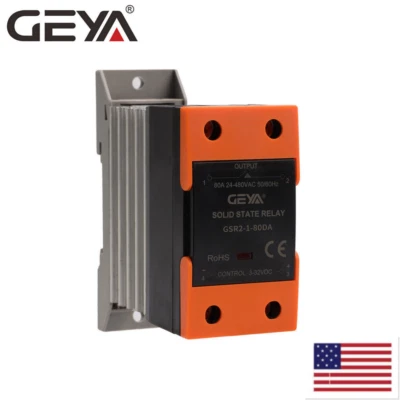 Relé de estado sólido monofásico GEYA SSR-10/25/40DA 3-32DC a 24-480CA y disipador de calor Foto 1 de 4