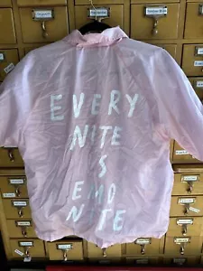Augusta Jacket Unisex M “Every Night Is Emo Night” Pink Jacket Great Find - Picture 1 of 23