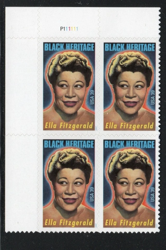 ALLY'S STAMPS US Plate Block Scott #4120 39c Ella Fitzgerald [4] MNH [STK] - Image 1 of 1