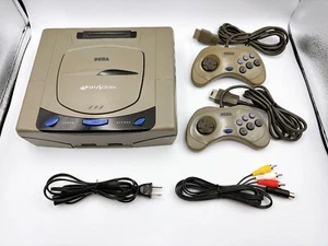 Sega Saturn Black Console Select Controller Cables HST-3210 Japan Tested Working - Picture 1 of 10