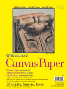 Strathmore 300 Series Canvas Pad, 9"x12" Glue Bound, 10 Sheets - Picture 1 of 1