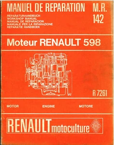 Manuel de Réparation MR 142 Moteur RENAULT 598 - Tracteurs R 7261 - Multilangues - Picture 1 of 6