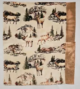 2 Vtg? Deer Print Queen Pillowcases Home Trends READ - Picture 1 of 16