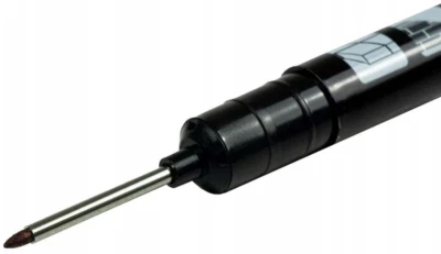 RICHMANN Baumarker Permanenter Marker Schwarz mit langer Spitze Marker für Bautischlerei