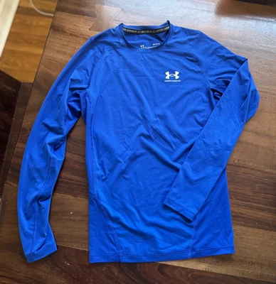 Under Armour Men's Heatgear Long Sleeve Shirt - Size Medium - Royal Blue - Image 1 of 4