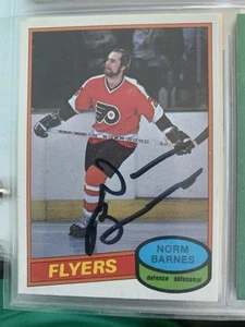 Norm Barnes autographed 1980 O Pee Chee hockey card #308 - Picture 1 of 2