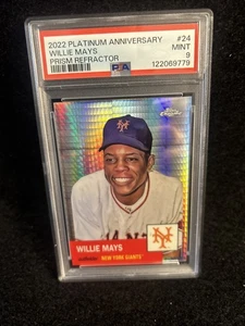 PSA 9 2022 PLATINO ANIVERSARIO PRISMA REFRACTOR WILLIE MAYS - Imagen 1 de 1