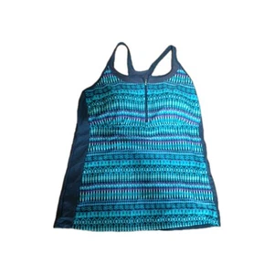 Tankini top Free Country blu verde acqua viola taglia 3X (24W) nuovo senza etichette - Foto 1 di 2