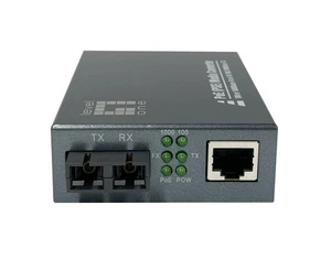 LevelOne GVT-2013 RJ45-zu-SC-Gigabit-Medienkonverter, PoE PSE, Multimode-Glasfas - Picture 1 of 6