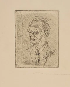 Rudi Kleemann/firmado/grabado/ejemplar de recibo de la impresora Roland Ehrhardt/3 - Imagen 1 de 2