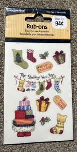 IMAGINE THAT HOLIDAY ACCENT RUB ON TRANSFER "CHRISTMAS FUN" GIFTS STOCKINGS - Picture 1 of 1