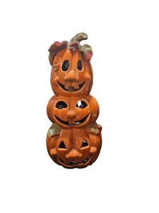 TII Colecciones Halloween Calabazas Cerámica Té Luz Vela Votiva 13" - Imagen 1 de 4