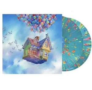 UP MONDO BLUE SPLATTER Vinyl Original Motion Picture Soundtrack 2LP Pixar USED - Picture 1 of 4