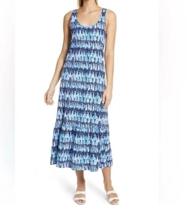 Abito midi Lilly Pulitzer Martins in bassa marea blu navy vele e righe taglia XXS - Foto 1 di 11