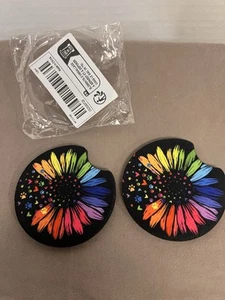 Paquete de 2 posavasos de neón coloridos para coche - Imagen 1 de 3
