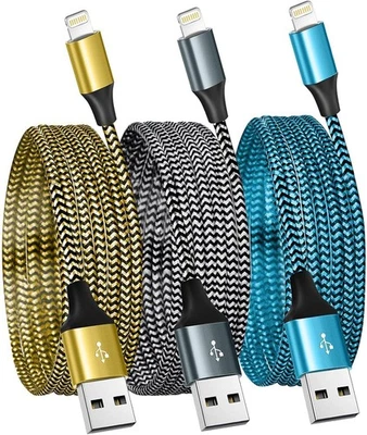 for iPhone Charger 3 Pack 6FT USB - Image 1 of 4