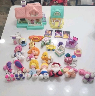 Lote de figuras y accesorios Fisher-Price Smooshees años 80 Foto 1 de 4