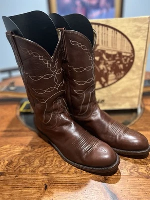 Botas de Vaquero Para Hombre Lucchese Classics Whiskey Baby Burn Buffalo Talla 10.5D EE. UU. Foto 1 de 4