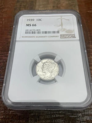 1939 10C Mercury Dime ~ NGC MS66 - Image 1 of 4
